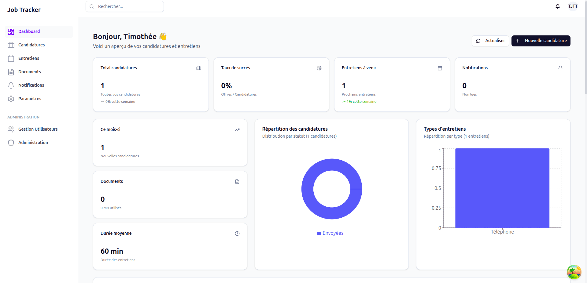 Candi Tracker – Gestion des candidatures